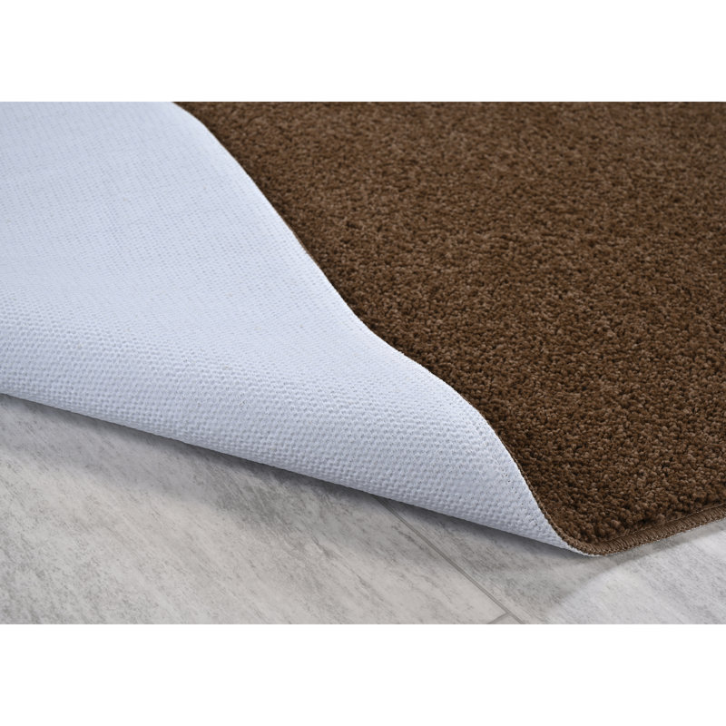Monarrez Nylon Bath Rug with Non-Slip Backing, Single- 60" L x 22" W, Cinnamon