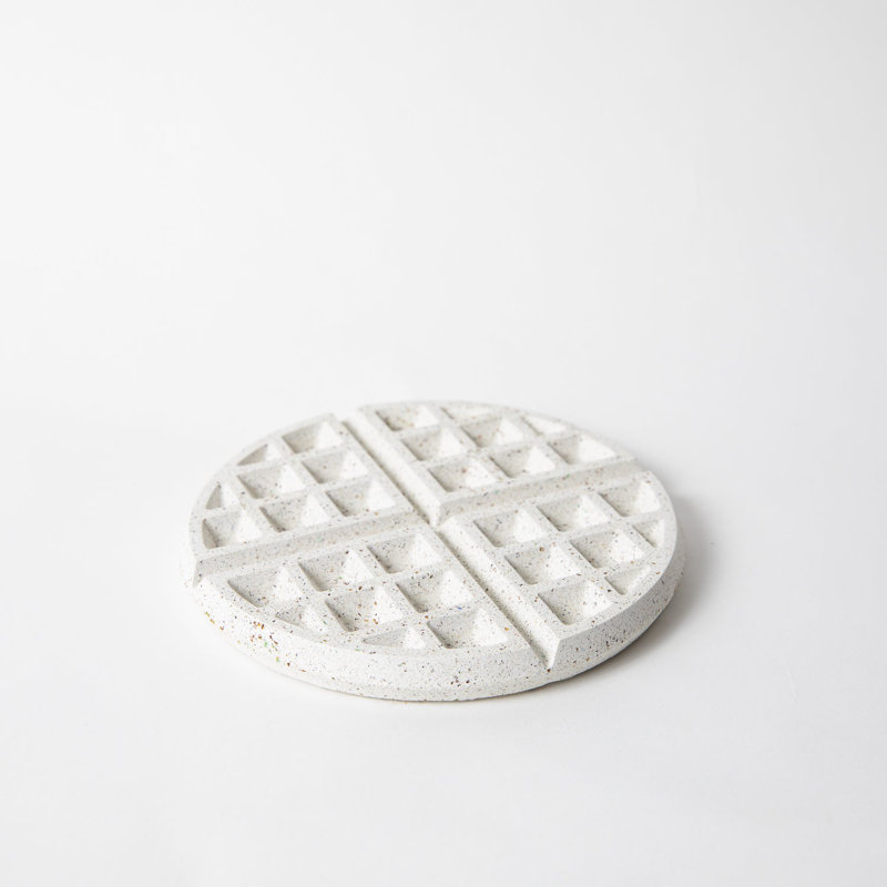 Waffle Trivet - Terrazzo, White