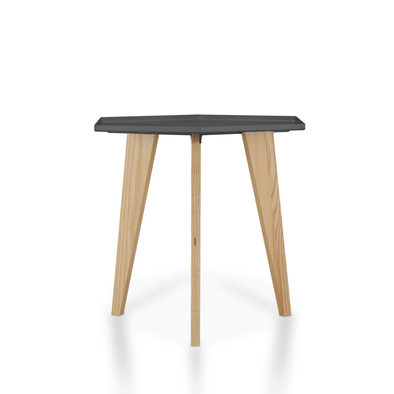 Table de bout à 3 pieds Eteuati, gris