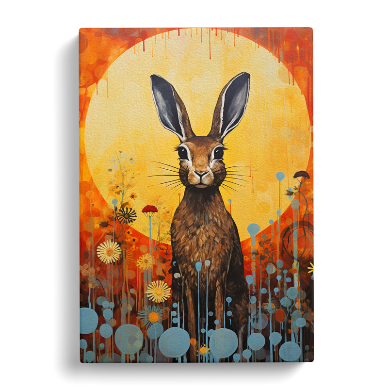 Hare Expressionism - Wrapped Canvas, 76cm H x 50cm W x 3cm D
