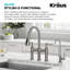 Robinet de cuisine 100% sans plomb Allyn ™ en acier inoxydable sans taches-93762440-49631389
