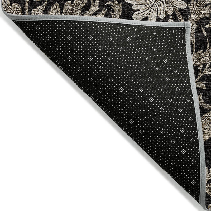 3' X 5' Floral Washable Indoor Outdoor Area Rug