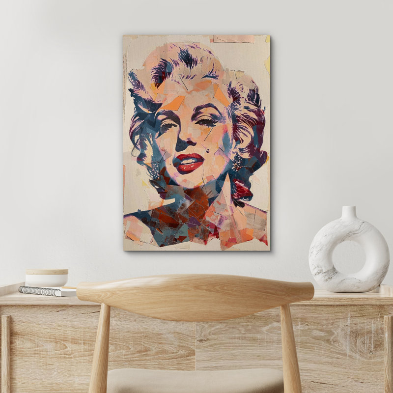 «Pop Urban Street» par Marilyn Monroe, H 48 po x l 32 po, Toile tendue