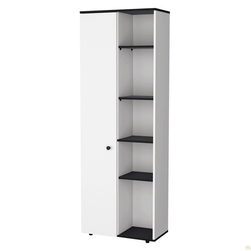 Garde-manger à 1 porte, Blanc/Noir