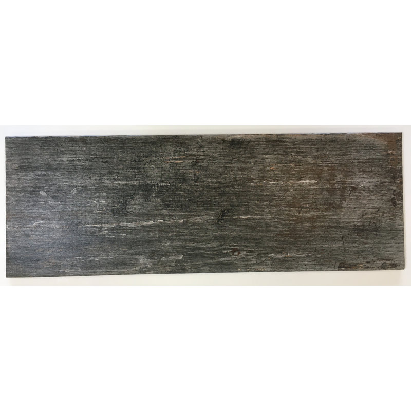 Carreau de porcelaine aspect bois 8 po x 24 po, Teck vieilli
