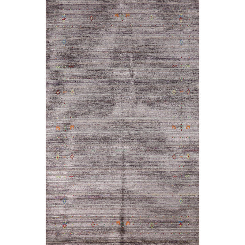 Tapis indien fait à la main de style Gabbeh 5 x 8