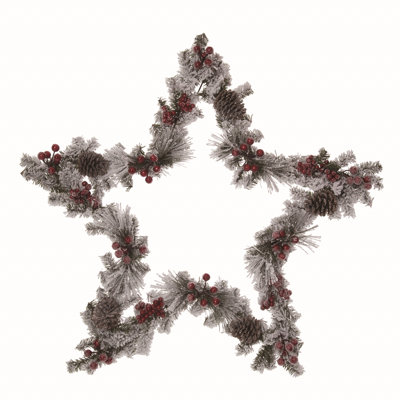 Couronne florale étoile 24 po
