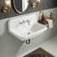 Fireclay Wallmount Bath Sink with Faucet, Drain and P-Trap Set-346126596