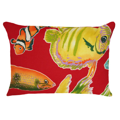 School Of Fish Pillow in , 12" x 16"