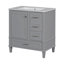 Ensemble de meuble-lavabo moderne avec lavabo 30 po, meuble-lavabo moderne avec porte à fermeture douce et 3 tiroirs, structure en bois massif-130140600-130140602
