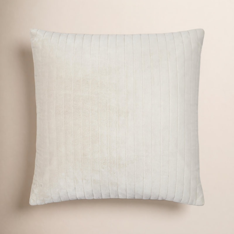 Coussin en coton Beyerne, Housse de coussin seulement - sans coussin, 18 po x 18 po, Bleu encre