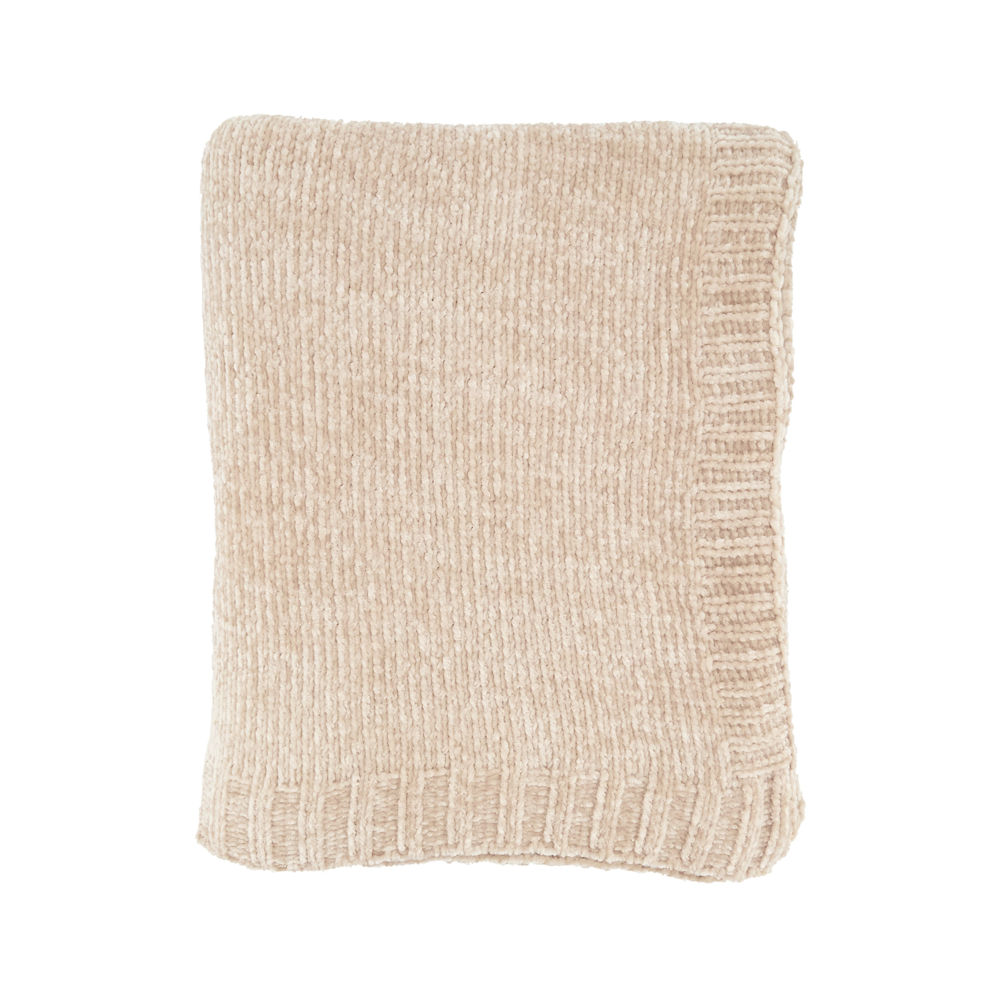 Warmth of Knit Throw, Beige