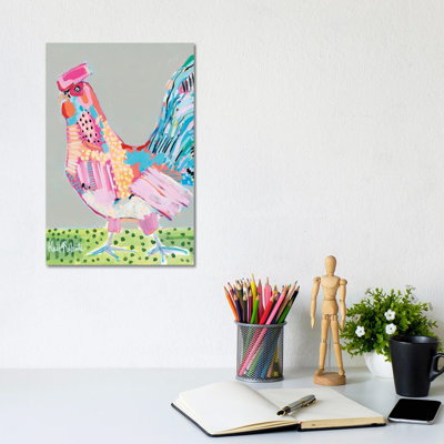 Cluck Norris by Kait Roberts - Wrapped Canvas Painting
