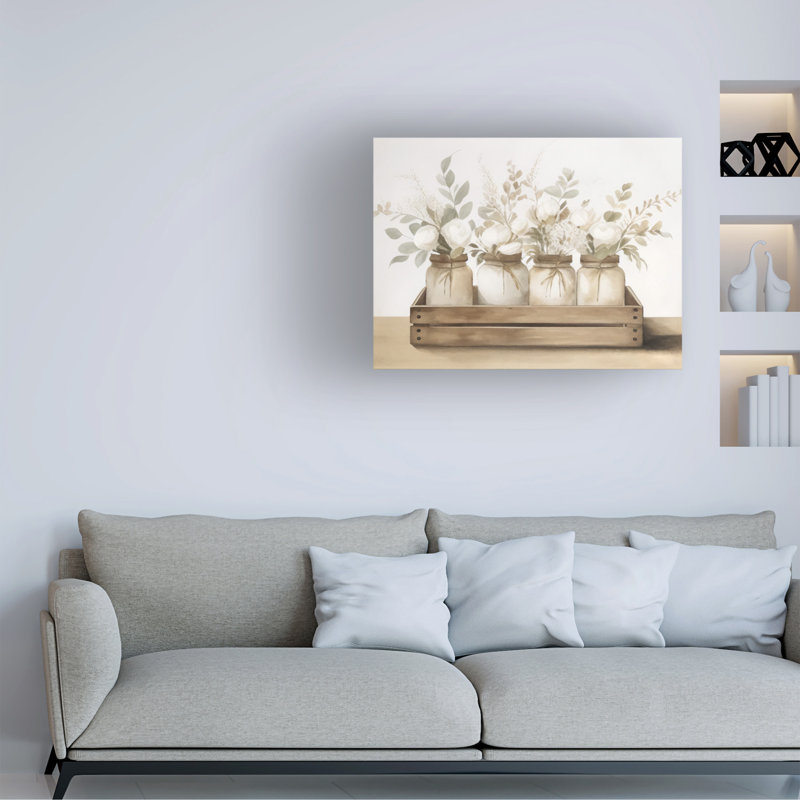 Art sur toile Sasha Mason Jars I, 24" H x 32" W