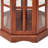 Walnut Corner Curio Cabinet With 5 Removable Shelves And Lighting 5-shelf Artistic Effect-1691852154