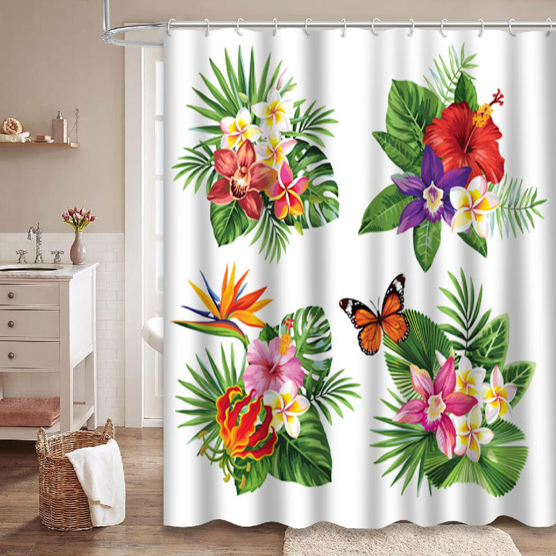 Rideau de douche Summer Flower, L 72 po x l 78 po
