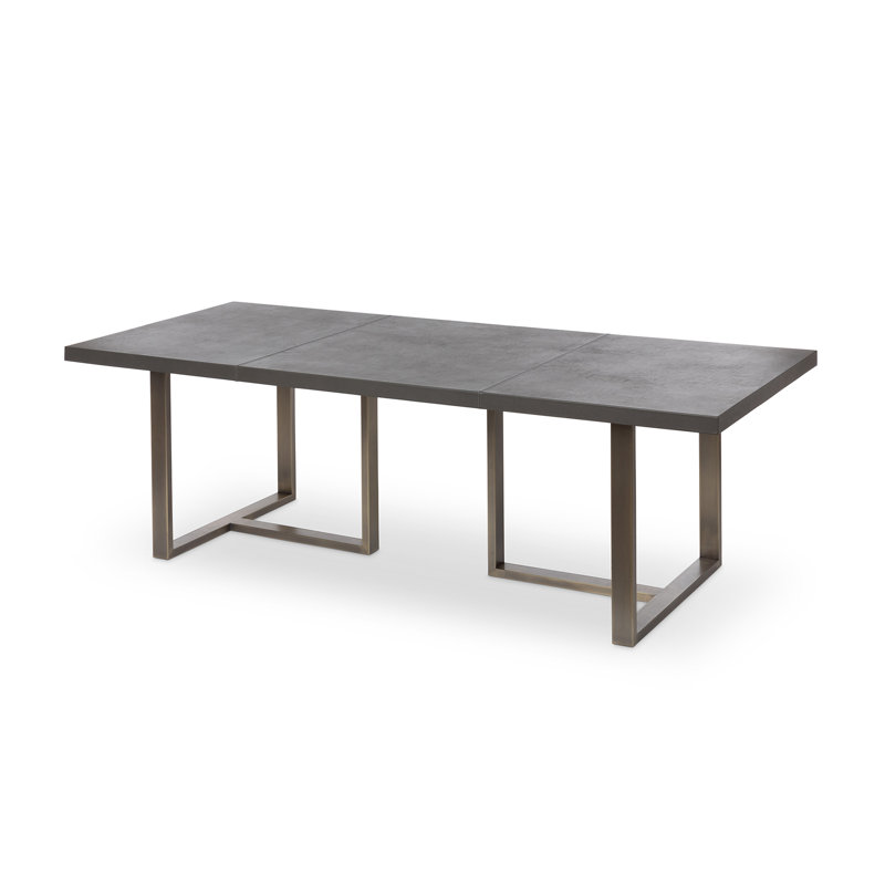 Rectangular Iron Top Dining Table