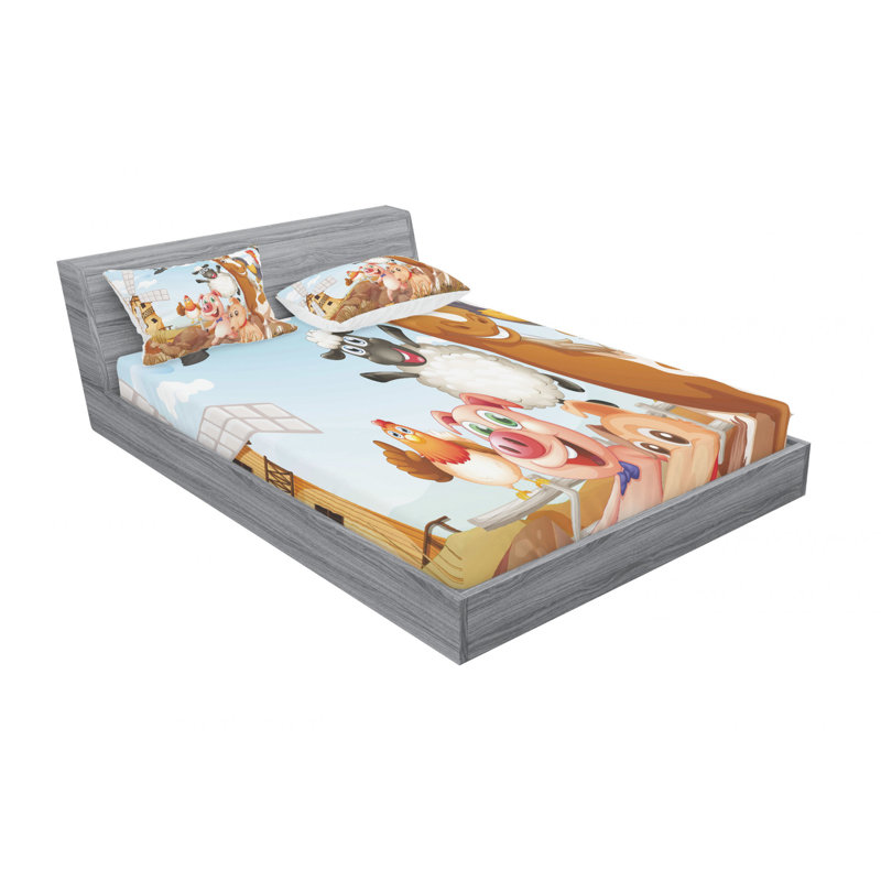 Microfiber Sheet Set, Queen Sheet Set with Fitted Sheet