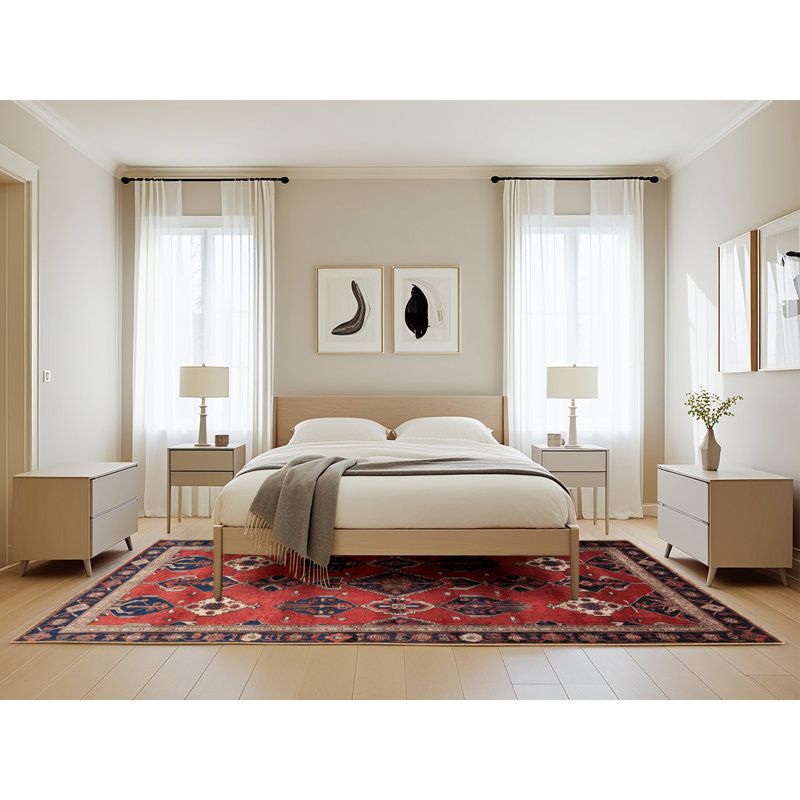 Machine Washable Persian Brown Area Rug, Rectangle 5' x 8'