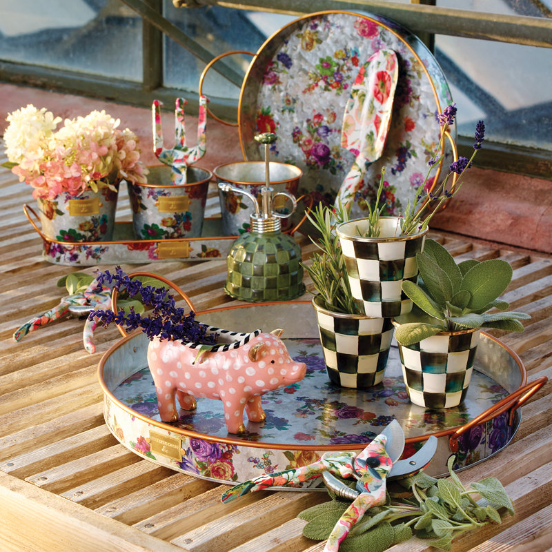 Courtly Check Herb Pots