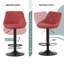 Swivel Faux Leather Adjustable Height Bar Stool-253660300