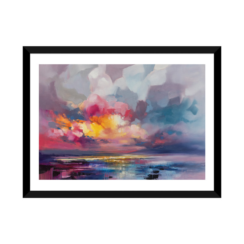 « deplacement » par scott naismith-reproduction d’art, Papier avec cadre noir, H 24 po x l 32 po x P 1 po
