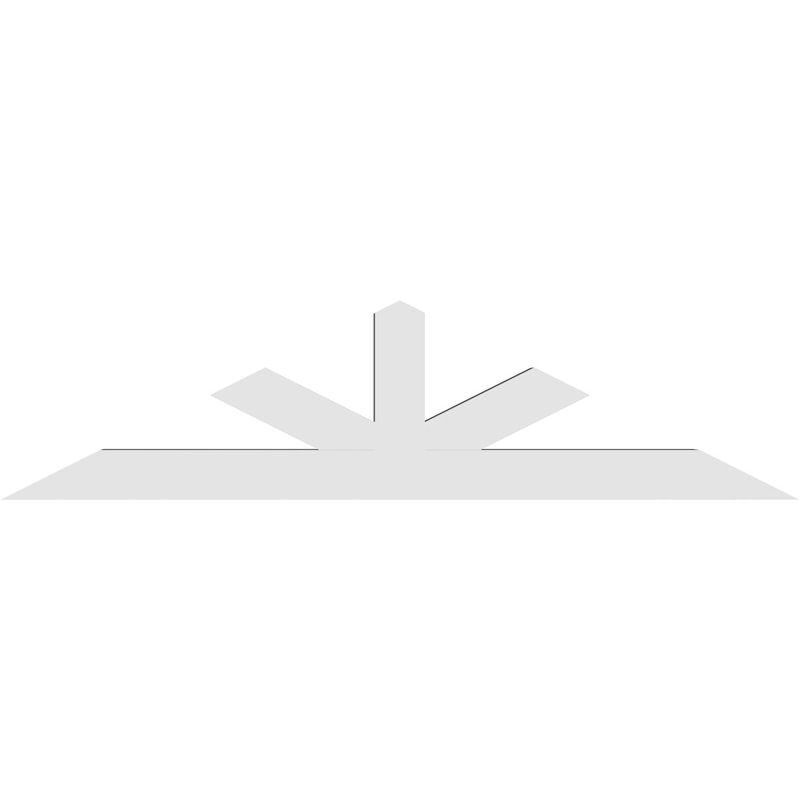 Support à pignon Saratoga, H 24 po x l 96 po (pas: 6/12), P 6 po x F 6 po, PVC