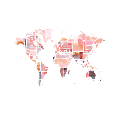 Pattern Map - Wrapped Canvas Print