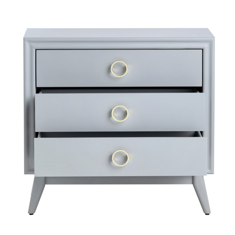 Commode d'appoint 3 tiroirs, Blanc