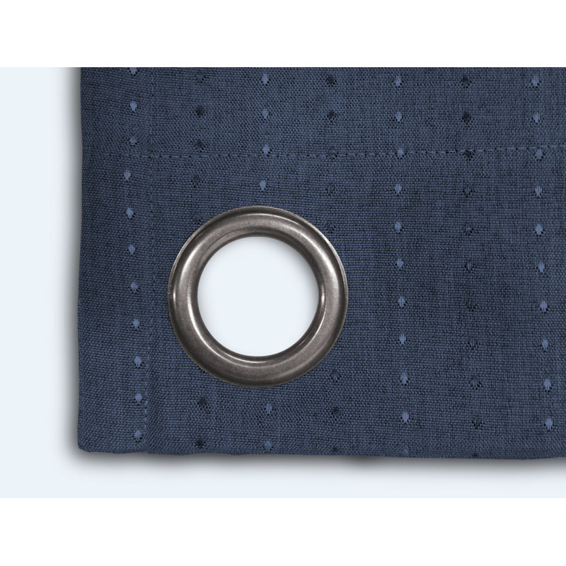 Cedarpoint Elegant Design Grommet Room Darkening Curtain Panel, Deep Blue, 54" W x 72" L