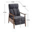Fauteuil inclinable avec revêtement en lin gris foncé et pieds réglables pour un revêtement en mousse haute densité
