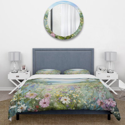Ensemble de housse de couette floral - Polyester