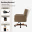 Chaise de bureau pivotante en cuir Meroy-2067271347