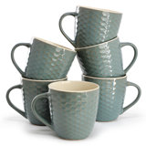  Honeycomb 6-Piece 15 oz. Mug Set, Assorted Colours