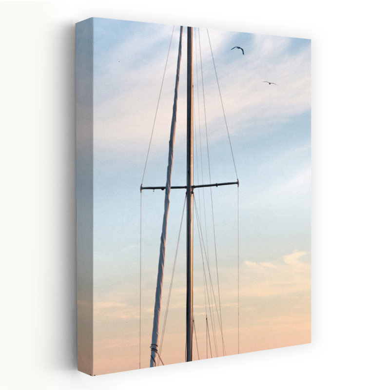 Docked II, art abstrait de paysage côtier, H 24 po x l 16 po