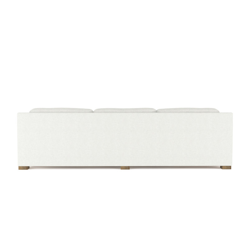 Mercer Track-Arm Extra Long Sofa, Weathered, Plush Velvet Blanc, 33.5" H x 120" W x 39" D