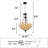 Stabler 3 - Light Dimmable Tiffany Geometric Chandelier