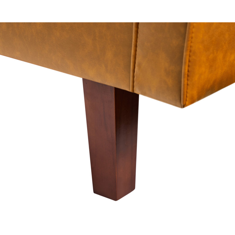 Brun Pu Jh6003 et lit - meubles pour petits espaces, tirettes, points de coussin, structure en eucalyptus, pieds en peuplier, poids de 500 lb, lin fin, compatible avec les étapes d'assemblage rapide, facile à assembler seul