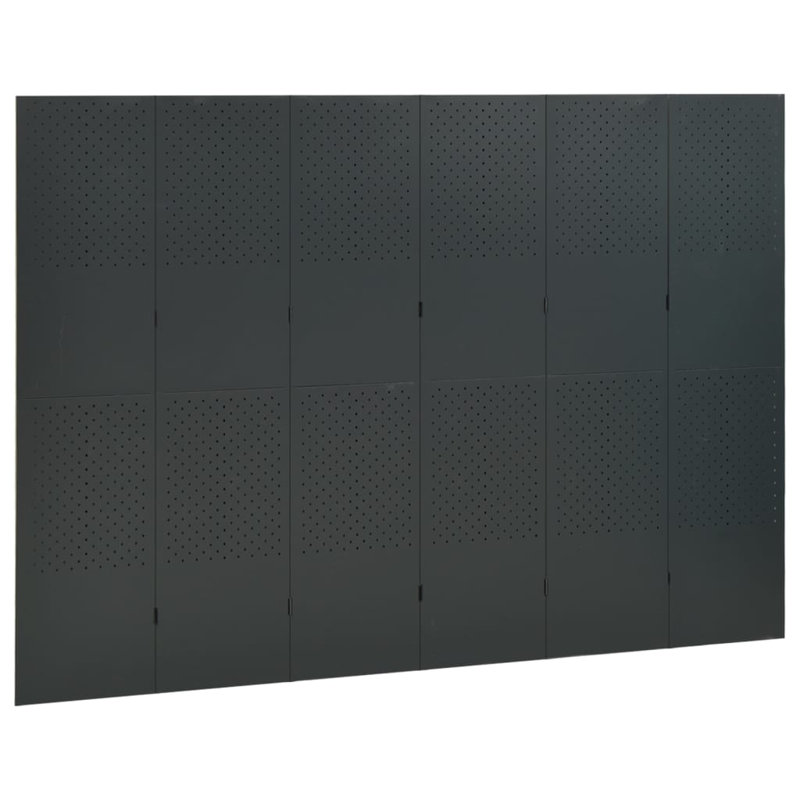 Paravent autoportant pour séparateur de pièce VidaXL, 6, Gris foncé