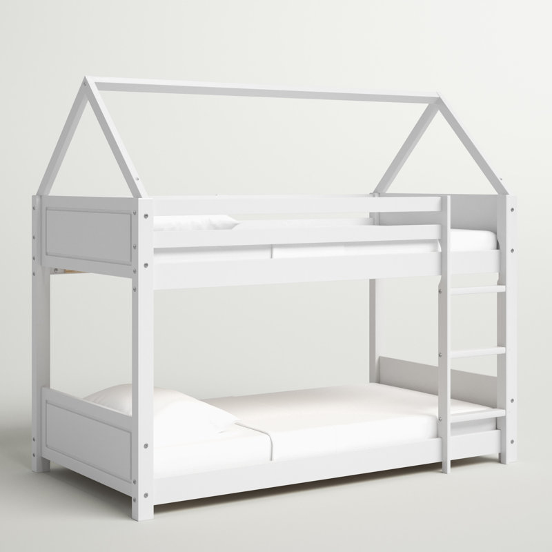 Sofia Kids Twin Over Twin Bunk Bed, White