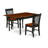 3 Piece Dining Table Set for Small Spaces Contains a Rectangle Dining Room Table with Dropleaf and 2 Wooden Seat Chairs, Black & Cherry-1327052810-1310054057-1318169967