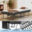 Folding Bed for Adults with 12cm Mattress, Heavy Duty Metal Frame Portable Guest Bed, 75 x 38 Inch Foldable Bed for Home Guest Use
