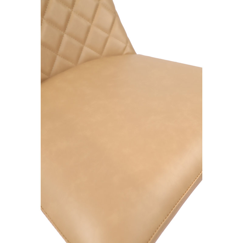 Ajinkya Faux Leather Upholstered Dining Chair, Light Tan