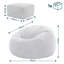 icon Kingston Cord Adults Bean Bag Chair and Pouffe, Ready Filled Beanbag and Footstool Navy Blue-125475888