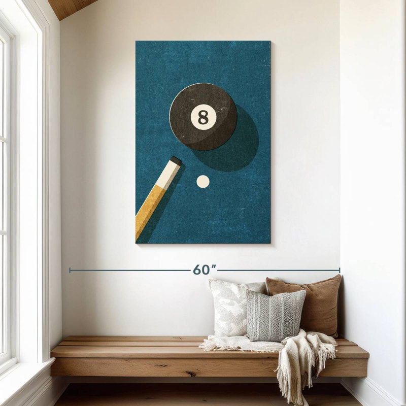 Senne Billiards Ball 8, 45" H x 30" W