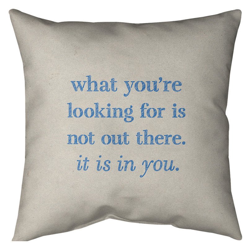 Coussin de sol, Blanc / Bleu, 40 po x 40 po
