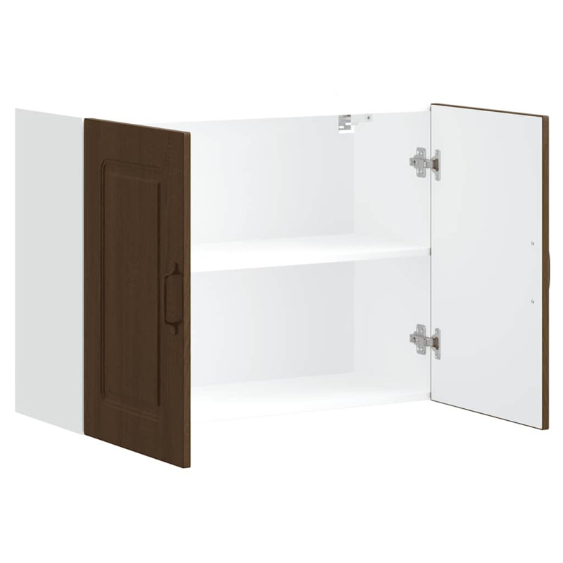 Kitchen Wall Cabinet Kalmar Engineered Wood, Brown Oak, 60cm H x 80cm W x 31cm D