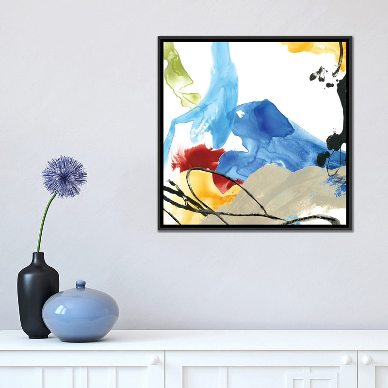 « formulation i », impression sur toile, H 18 po x l 18 po x P 1,5 po, Toile avec cadre flottant noir, Pas de tapis