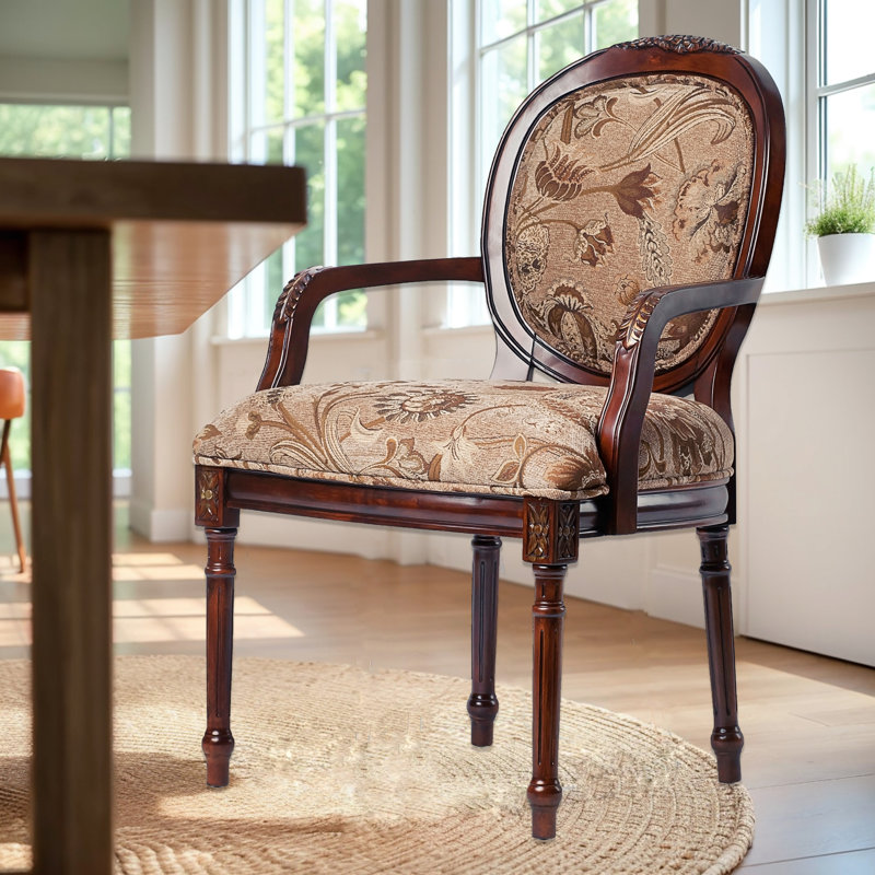 Fauteuil à dossier ovale avec détails complexes nécessitant un assemblage léger 39,38 po Hauteur du siège et du design en chenille