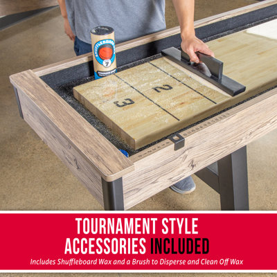 Vevor Shuffleboard Table With LED 2 In 1 Bowling Combo Game Set 9